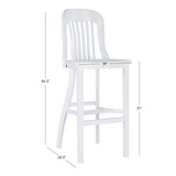 Norman White Bar Stools (Set of 2)