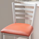 Kara Rust Vinyl Metal Bar Stools (Set of 2)