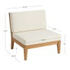 Soha Teak Armless Chair and Corner Chair