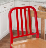 Soren Metal Bar Stools With Wood Seat (Set of 2)
