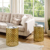 Gia Gold Nested Set of 2 Tables With Mirror