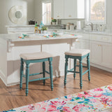 Marino Antique Backless Bar or Counter Stool