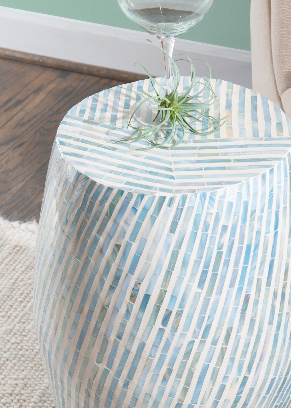 Mop Modern Coastal Drum Table