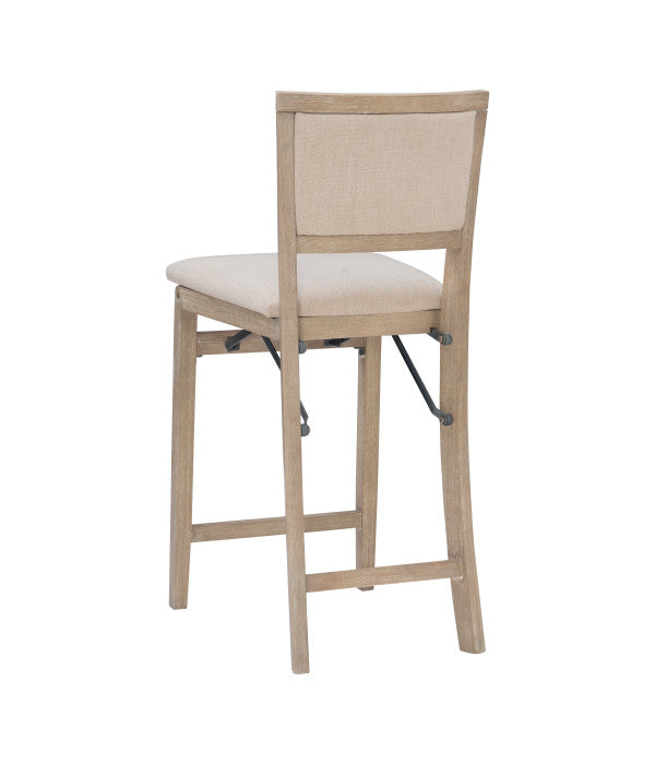 Keira Gray wash Padded Back Folding Bar Stool