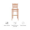 Minetta Bar Stools Unfinished (Set of 2)