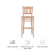 Minetta Bar Stools Unfinished (Set of 2)