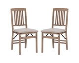 Triena Gray wash Mission Folding Chair