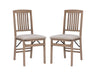 Triena Grey Wash Mission Folding Chair