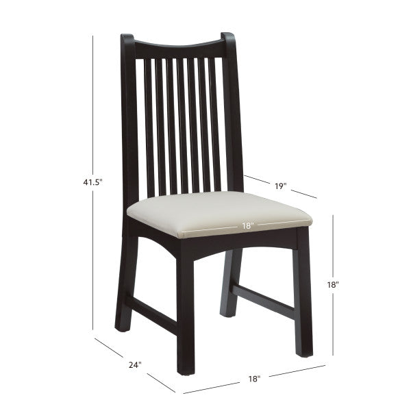 Andy Black Upholstered Chair (Set of 2)