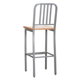 Soren Metal Bar Stools With Wood Seat (Set of 2)