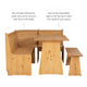 Willow Natural Corner Nook Set