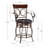 Bria Metal Swivel Big And Tall Stool