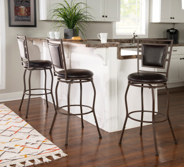 Townsend Dark Brown Adjustable Stool (Set of 3)