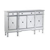 Milan Mirrored 3 Drawer 4 Door Console