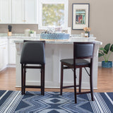 Keira Gray wash Padded Back Folding Bar Stool