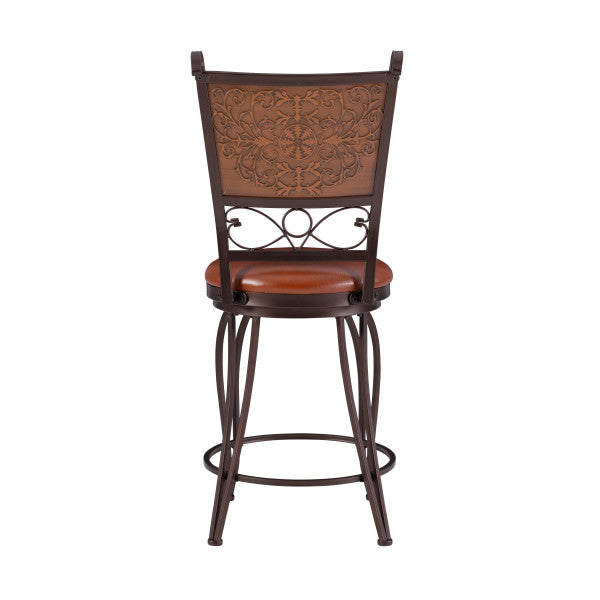 Bernet Copper Stamped Counter Stool