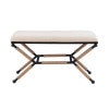 Campaign Linen Accent Bench