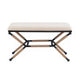Campaign Linen Accent Bench