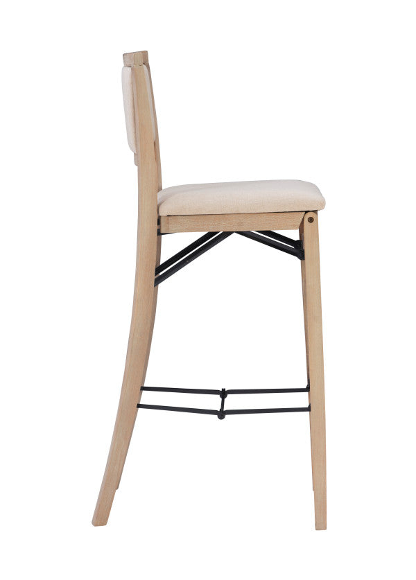 Keira Gray wash Padded Back Folding Bar Stool