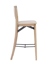 Keira Gray wash Padded Back Folding Bar Stool