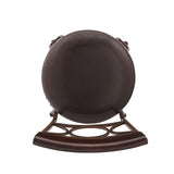 Circles Brown Back Metal Stool