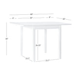 Torino Black Square Drop Leaf Table