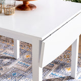Torino Black Square Drop Leaf Table