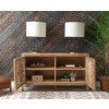 Heidi Natural 2 Door Carved Cabinet