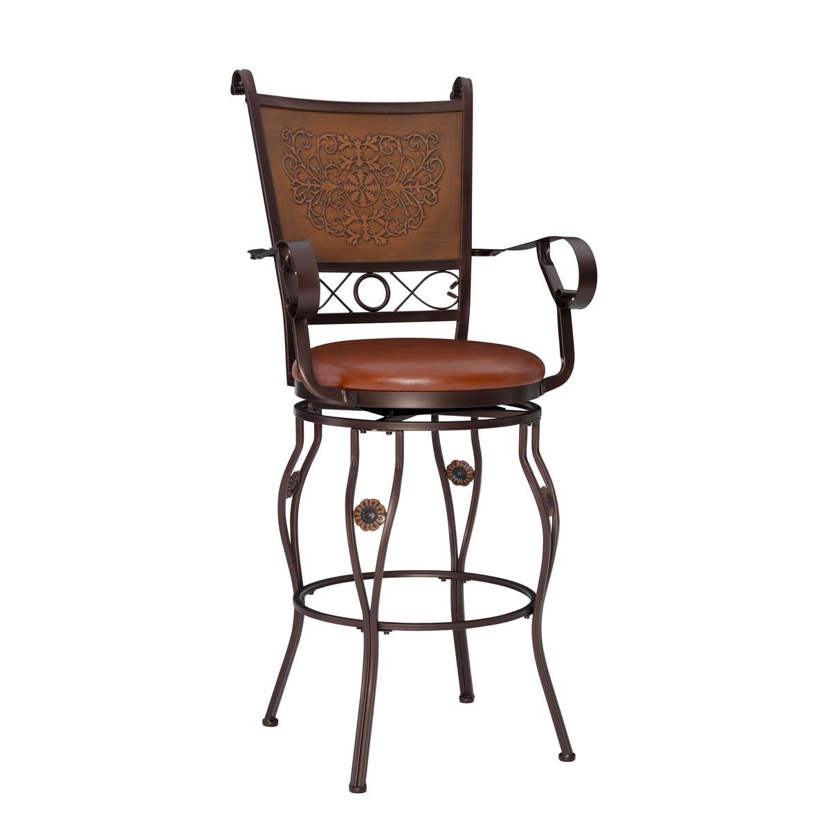 Beatrix Big And Tall Armed Stool