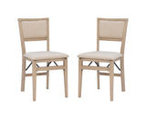 Keira Gray wash Padded Folding Chair