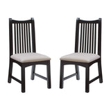 Andy Black Upholstered Chair (Set of 2)