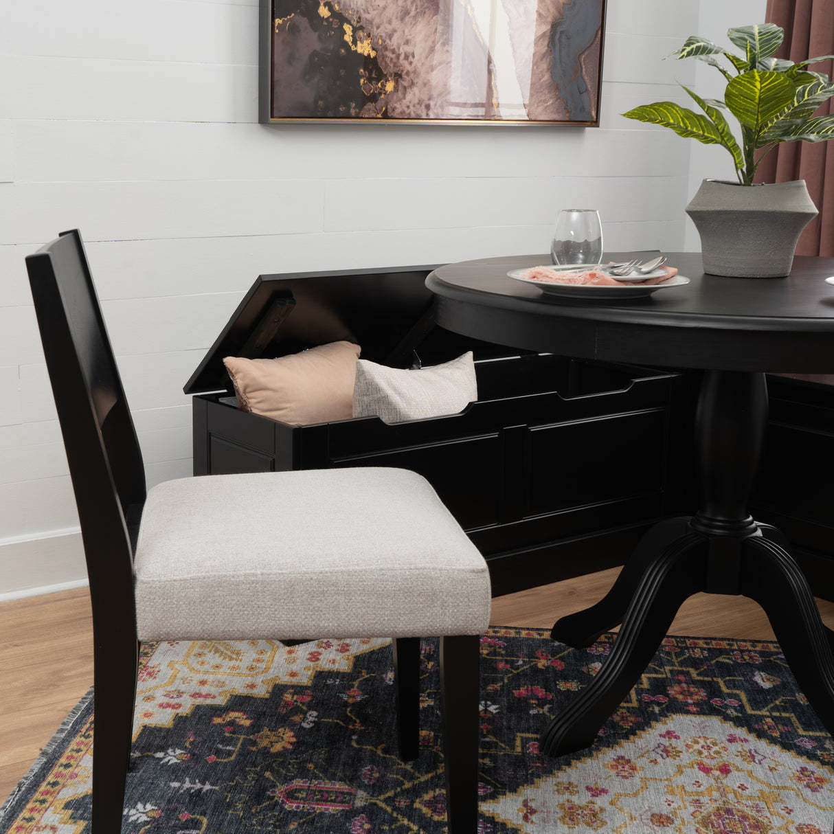 Norah Upholstered 4PC Nook Set