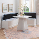 Nancy White Blue Square Table Nook Set