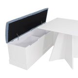 Nancy White Blue Square Table Nook Set