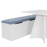 Nancy White Blue Square Table Nook Set