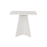 Nancy White Square Pedestal Table