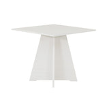 Nancy White Square Pedestal Table