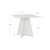 Nancy White Square Pedestal Table