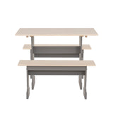 Norah Grey Maple Table Bench 3PC Set