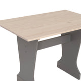 Norah Grey Maple Table Bench 3PC Set