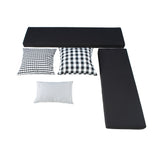 Norah Backless Corner Nook with 5-Piece Cushion Set