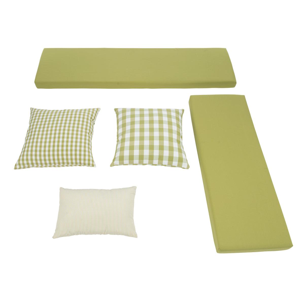 Norah Backless Corner Nook with 5-Piece Cushion Set