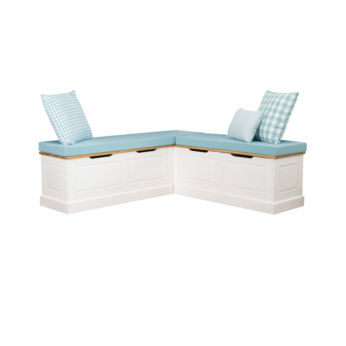 Norah Backless Corner Nook with 5-Piece Cushion Set