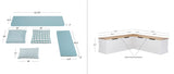 Norah Backless Corner Nook with 5-Piece Cushion Set