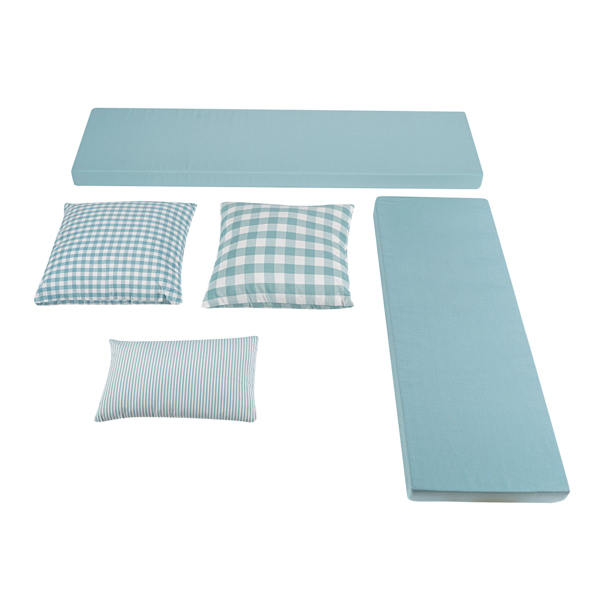 Norah Backless Corner Nook with 5-Piece Cushion Set