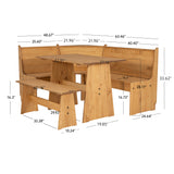 Willow Natural Corner Nook Set