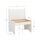 Pender Honey White Small Back Rest Bench