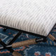 Campaign Striped Accent Stool