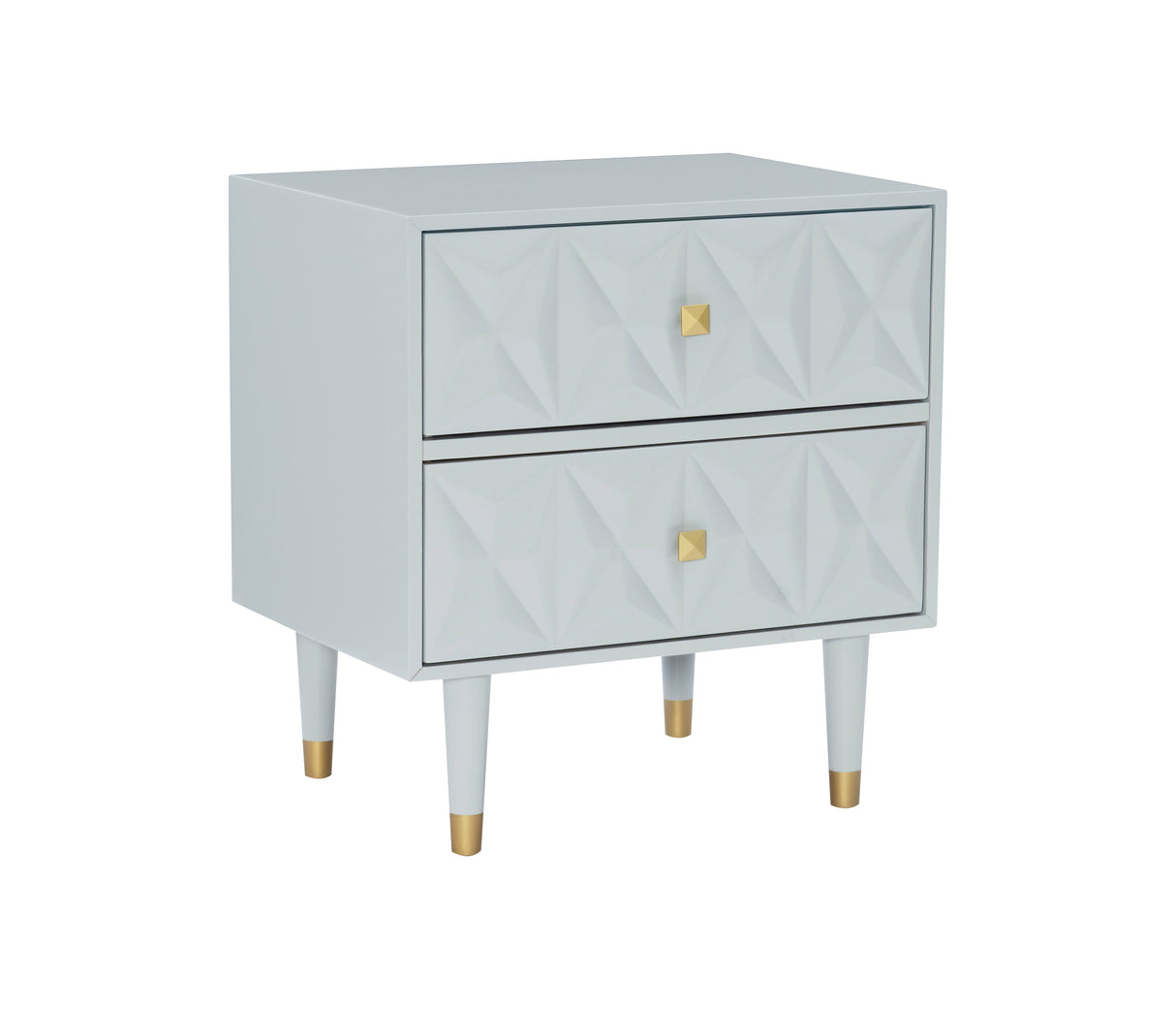 Geo 2-Drawer Texture Nightstand