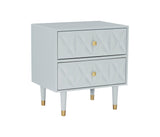 Geo 2-Drawer Texture Nightstand